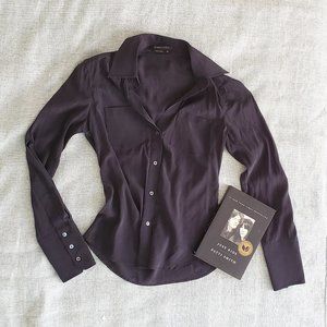 BCBGMaxAzria black silk shirt